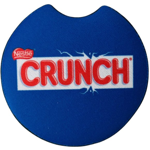 Car Coasters Crunch Nestle Chocolate Candy Bar Snack Set of 2 Neoprene A - Picture 3 of 9